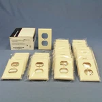 Cooper 2132LA Lt Almond 1-GANG Duplex Outlet Receptacle Thermoset Wallplate 25PC. Fixed Price $20.89.
