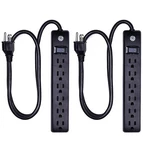Outlet Surge Protector 3FT. 450J Black 2 Pack 83969. Fixed Price $19.95.