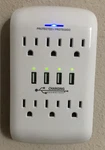 Litesun Surge Protective Devices Charging Essentials Usb/ac Wall Outlet LA-5A-4. Fixed Price $19.00.