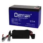 Mighty Max 12V 9AH Gel F2 Replaces Minuteman PRO500E, PRO500IE + Charger. Fixed Price $44.99.