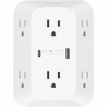 Belkin 6-OUTLET Wall Surge Protector With Usb-a And Usb-c Port, White. Fixed Price $24.59.