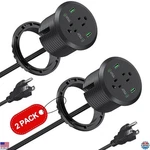 Premium Desktop Power Grommet - 3" Hole, 40W Charger, 2 & Usb Ports, Pack. Fixed Price $122.48.