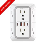 6 Outlet Extender Surge Protector Multi Plug Wall Adapter Usb Charger Ports With. Fixed Price $14.99.