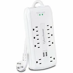 Cyberpower P806U 8-OUTLET 125V Home Office Surge Protector W/ Usb. Fixed Price $34.99.