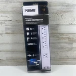 Prime Wire And Cable Surge Protector With Dual Usb Port 1800 J(damaged Box). Fixed Price $15.99.