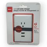 Rca Usb Wall Plate Charger 2.1 Total Amps Fast WP2UWF. Fixed Price $5.24.