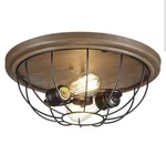 Home Decorators Collection 2-LIGHT Vintage Bronze Flush Mount Open Cage Frame. Fixed Price $169.99.