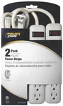 New Power Zone Pack Of (2) White Outlet 15 Amp Cord Strips 7982861. Fixed Price $12.19.