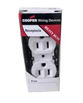 New (12 Pack) Cooper 877W White 20 Amp 125 Volt Receptacle Pole 3 Wire Case. Fixed Price $12.00.