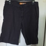 Lee Dungarees Men's Black Plaid Chino Shorts Cotton Flat Front Zip Pockets. Fixed Price $8.00.