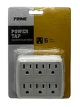 New Prime Power Tap 6 Outlets - PB801011. Fixed Price $17.99.