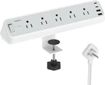 Desk Clamp Power Strip Ft, 2100J Surge Protector Charging Station, 5 Out. Fixed Price $51.20.