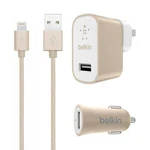 Belkin Mixit 12W Car And Home Charger Kit Iphone & Ipad - Gold. Fixed Price $11.95.