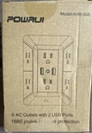 Powrui AHR-508 Surge Protector Outlets Usb Ports 1680J White. Fixed Price $14.00.