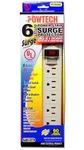Surge Protector 6 Outlet Power Strip Style 90 Angle Ivory Powtech PT-7891AA. Fixed Price $18.31.