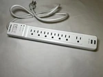 Cyberpower P704U Surge Protector 7-OUTLET Strip With 2 Usb Ports. Fixed Price $14.99.