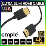 Hdmi Cable Slim High-speed 2.0 4K Uhd Ultra 2160P 1080P Hdr Hdcp Hdtv Pc. Fixed Price $9.09.