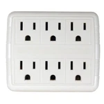 Powerzone OR801011 Tap, 125 V, 6-OUTLET, White. Fixed Price $14.98.