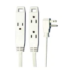 3-OUTLET Grounded Indoor Axis Extension Cord Flat-profile Plug White 8 Ft 1PC. Fixed Price $9.00.