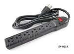Outlet Surge Protector 90J 15AMP Power Strip W/ 6FT Cable, Black, SP-B01K. Fixed Price $16.95.