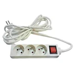 3 Socket Type French Power Outlet W/ 5 Meter Cord, Comp Plug C, E,. Fixed Price $17.99.