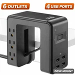 Apc Desk Surge Protector 6 Outlet 4 Usb Clamp Mount Power Strip. Fixed Price $17.95.