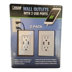Feit Electric Wall Outlets With Usb Ports 2-PACK Tamper Resistant New Sealed. Fixed Price $19.99.