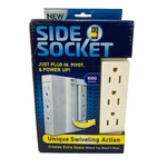 Side Socket Swivel Power Strip Surge Protector Electric Outlet Slim Space Saver. Fixed Price $14.99.