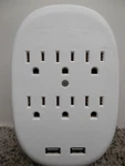 Globe Current Taps 6 Outlet ,2 Usb Ports With Surge Protection Open Box. Fixed Price $14.99.