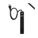 Ge 6-OUTLET Power Strip, 2 Ft Extension Cord, Heavy Duty Plug, Grounded, Inte.... Fixed Price $17.49.