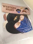 Western Masks 4 Count Elastic Attached Cardboard Printed One Side. Fixed Price $15.22.