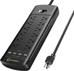 Witeem Surge Protector Power Strip 12 Outlets, 4 Usb 6A Port - Used. Fixed Price $20.00.