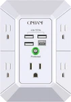 Wall Charger, Surge Protector, 5 Outlet Extender With Usb Charging Ports (4.8. Fixed Price $18.77.