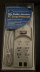 Iconcepts 6 Outlet, Telephone, Modem, Pc, Fax Surge Protector New In Package. Fixed Price $11.00.