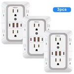 6 Outlet Extender Surge Protector Multi Plug Wall Adapter Usb Charger Ports. Fixed Price $33.80.