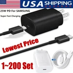 25W Type Usb-c Fast Wall CHARGER+6FT Cable For Samsung Galaxy S20 S21 5G Lot. Fixed Price $33.69.