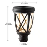 New Hampton Bay Ravencrest 120 Lumens Black Outdoor Solar Post Lantern. Fixed Price $47.98.