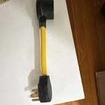 Yellow Black Type Electrical Plug Adapter With Cord, 1 Outlet. Fixed Price $26.25.