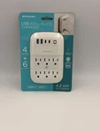 Merkury Usb Wall Plate Charger 6 Ac Outlets Ports Surge Protector 4.2A New. Fixed Price $12.99.