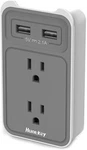 2.1 Amp 2-OUTLET Wall Mount Cradle With Dual Usb Ports. Fixed Price $9.99.