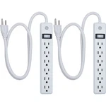 6-OUTLET 450J Surge Protector Power Strip, 3-FT Cord, 2 Pack. Fixed Price $35.99.