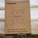 Powrui AHR-508 Surge Protector Outlets Usb Ports 1680J White. Fixed Price $14.99.