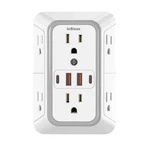 Powrui 6-OUTLET Usb Wall Charger Surge Protector White. Fixed Price $14.98.