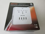 Bestten 3-OUTLET Wall Surge Protector With 4 Usb Charging Ports (brand New). Fixed Price $19.95.
