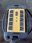 Litesun 10-OUTLET Surge Protector Power Strip, 6FT, Yellow/black, 125V, 1875W. Fixed Price $7.00.