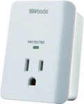 White Slim Surge Protector With 1080 Joules Outlet Wall Tap Power Strip. Fixed Price $13.19.