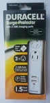 Duracell Surge Protector With 2 Usb Charging Ports White. Fixed Price $19.99.