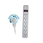 10 Feet Power Cable With 6 Outlet Surge Protector Flat Rotating Plug Horizontal. Fixed Price $37.70.
