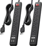 Cable Matters 2-PACK 6-OUTLET Surge Protector Power Strip With Usb Charging. Fixed Price $25.97.