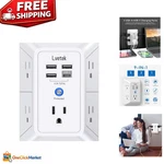 Compact 5-OUTLET Usb Wall Charger With 1680J Surge Protection For Home & Travel. Fixed Price $17.49.